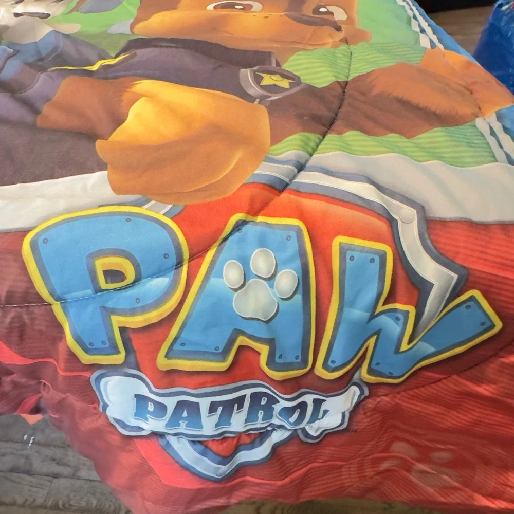 Paw Patrol Comforter Multi-Color Reversible Twin Bedding Chase Marshall Rubble